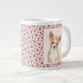 チワワ絵画ズ – かわいいオリジナルドッグアート ジャンボコーヒーマグカップ (正面右)