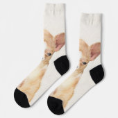 チワワ絵画ズ – かわいいオリジナルドッグアート ソックス (左)