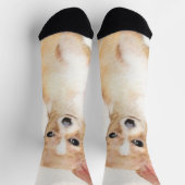 チワワ絵画ズ – かわいいオリジナルドッグアート ソックス (上部)