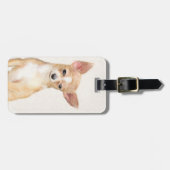 チワワ絵画ズ – かわいいオリジナルドッグアート ラゲッジタグ (正面横)