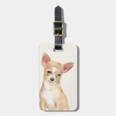 チワワ絵画ズ – かわいいオリジナルドッグアート ラゲッジタグ (正面縦)
