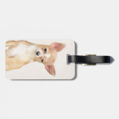 チワワ絵画ズ – かわいいオリジナルドッグアート ラゲッジタグ (裏面横)