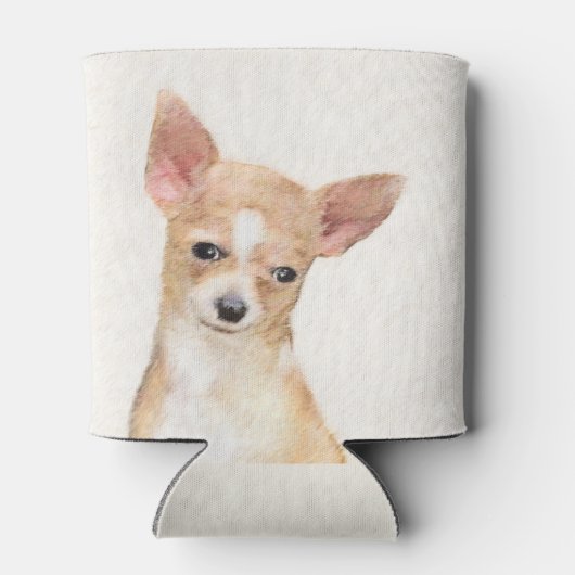 チワワ絵画ズ – かわいいオリジナルドッグアート 缶クーラー (裏面)