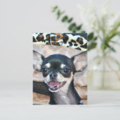 チワワ葉書 ポストカード (スタンド正面)