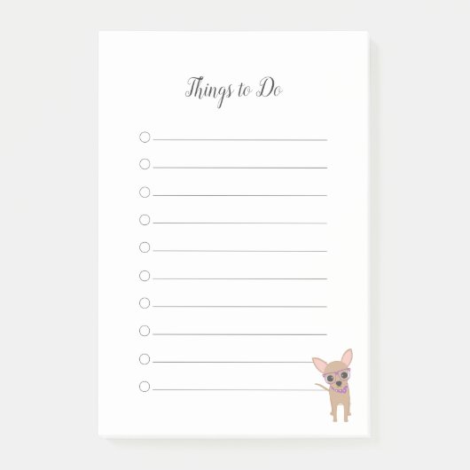 チワワ行う事 ポストイット (正面)