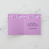 チワワ誕生日グリーティングカード カード (内部)