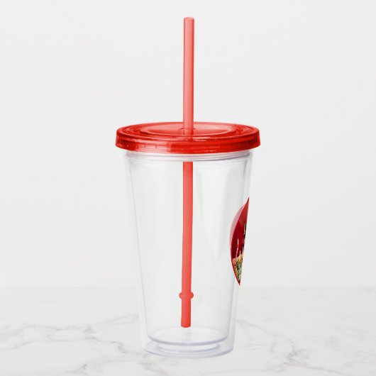 チワワ誕生日ピザパイ アクリルタンブラー (右)