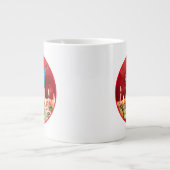 チワワ誕生日ピザパイ ジャンボコーヒーマグカップ (正面)