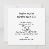 チワワ誕生祝いチワワ 招待状 (裏面)