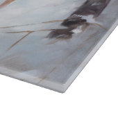 チワワ雪のクリスマスを手放す カッティングボード (角)