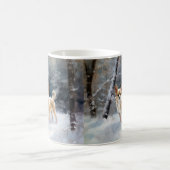 チワワ雪のクリスマスを手放す コーヒーマグカップ (中央)