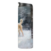 チワワ雪のクリスマスを手放す タンブラー (回転右)