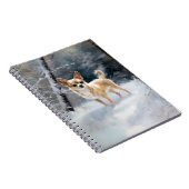 チワワ雪のクリスマスを手放す ノートブック (右側)