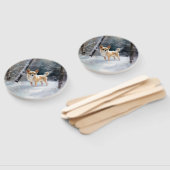 チワワ雪のクリスマスを手放す ハンドファン (組立なし)