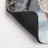 チワワ雪のクリスマスを手放す マウスパッド (コーナー)