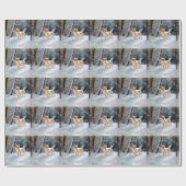 チワワ雪のクリスマスを手放す ラッピングペーパー (フラット)