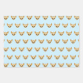 チワワ顔 ラッピングペーパーシート (正面)