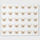 チワワ顔 ラッピングペーパー (フラット)