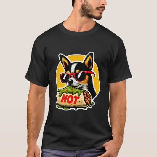 チワワ食べアズブリト8 Tシャツ (正面)