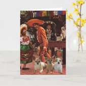 チワワ3の友達カード カード (黄色い花)