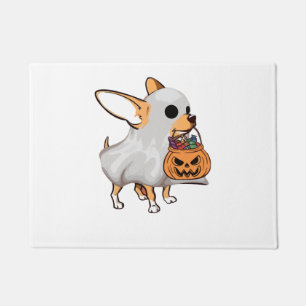 チワワ おばけ かぼちゃ ハロウィンTシャツ ドアマット