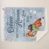 チワワ – かわいい子犬のクリスマスギフト， シェルパブランケット (正面(横))