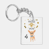 「チワワ」アクリル系両面キーチェーン。 キーホルダー (正面左)