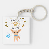 「チワワ」アクリル系両面キーチェーン。 キーホルダー (裏面)