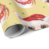 チワワ イエロー クリスマス 水彩 犬の種類 ラッピングペーパー (ロールコーナー)