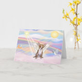 チワワ カード (黄色い花)