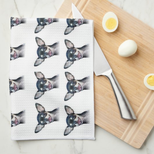 チワワ キッチンタオル (四つ折り)