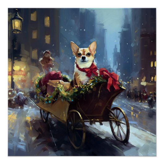チワワ クリスマス ポスター (正面)