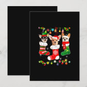 チワワ·クリスマス·ライト·ギフト·おもしろいクリスマス·ドッグ·ロブ サンキューカード (正面/裏面)