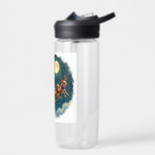 チワワ・クルーが引っ張るサンタと彼のそり ウォーターボトル (左面)