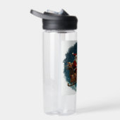 チワワ・クルーが引っ張るサンタと彼のそり ウォーターボトル (右面)