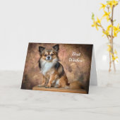 チワワ・コング結婚ラチュレータズ・カード カード (黄色い花)