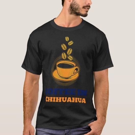 チワワ コーヒー 幸福 Tシャツ (正面)