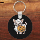チワワ ゴーストドッグ ハロウィン キーホルダー (正面)