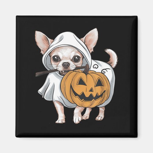 チワワ ゴーストドッグ ハロウィン マグネット (正面)
