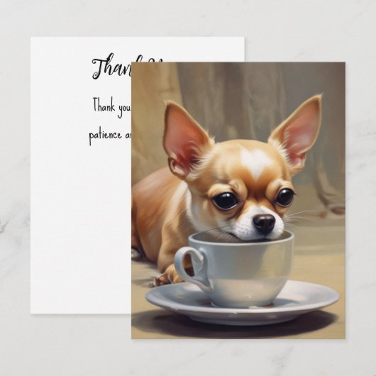 チワワ サンキューカード (正面/裏面)