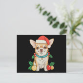 チワワ サンタ帽子 クリスマス オーナメント Xmas 犬 (スタンド正面)