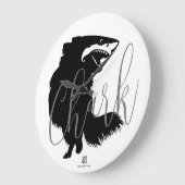 チワワ+シャーク=シャルク ラージ壁時計 (傾斜)