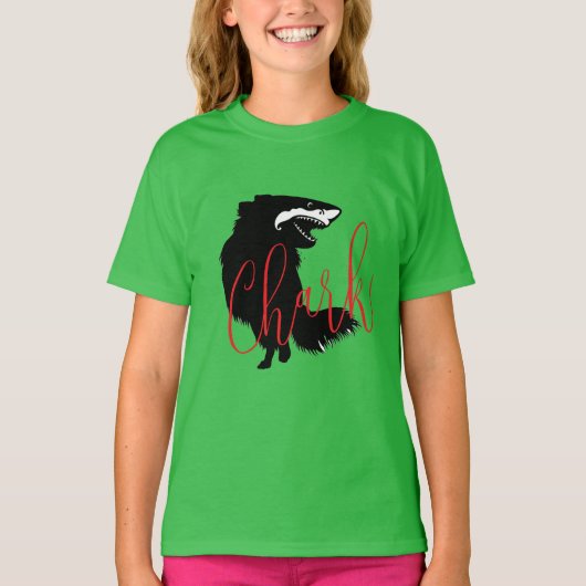 チワワ+シャーク=シャルク Tシャツ (正面)