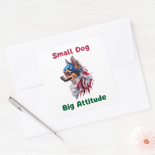 チワワ スクエアシール (封筒)