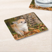 チワワ スクエアペーパーコースター (アングル)