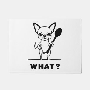 チワワ スプーン サプライズ 笑える犬アート ドアマット