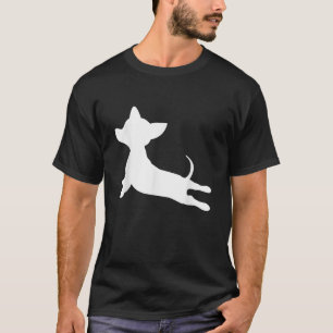 チワワ+ダックスフンド ヨガ フィットネス ギフト チワワ ダックス ミックス犬 エクササイズ Tシャツ