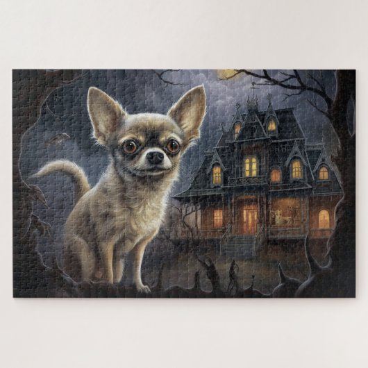 チワワ ハロウィン スケアリー ジグソーパズル (横)