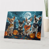 チワワ ハロウィン スプーキー カード (正面)