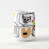 チワワ ハート コーヒーマグカップ (中央)